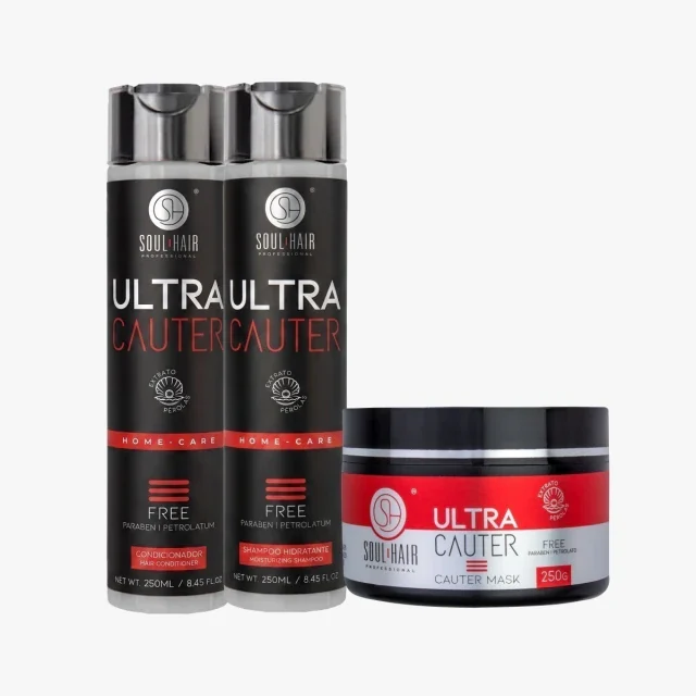 Kit Linha Cauterização - Ultra Cauter - Shampoo Condicionador & Máscara